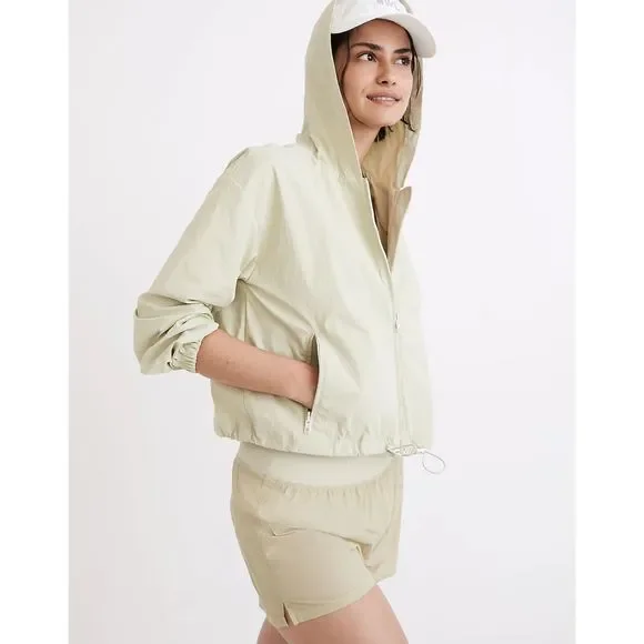 Madewell Light Green Hiking Hoodie Cropped Jacket Size Small - Picture 10 of 10